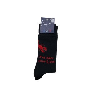 Augustin chaussettes "j’en pince pour Caen"