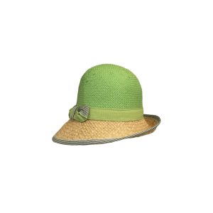 Chapeau paille Bedacht vert