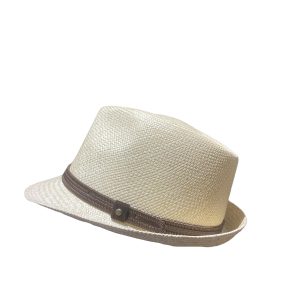 Chapeau Panama Bao Hats avec ganse marron, disponible en taille 57, 59, 61 et 63