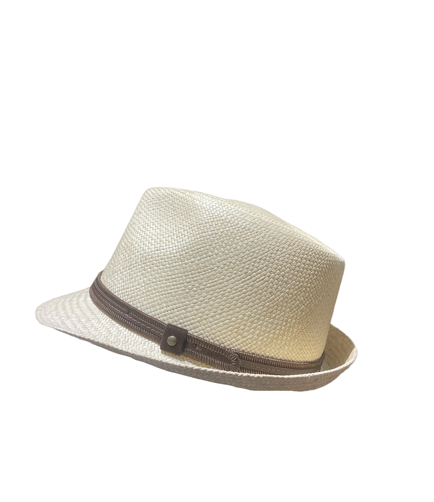 Chapeau Panama Bao Hats avec ganse marron, disponible en taille 57, 59, 61 et 63