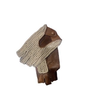 Mitaines de conduite en crochet Glove story marron, disponible de la taille 6 à la taille 8