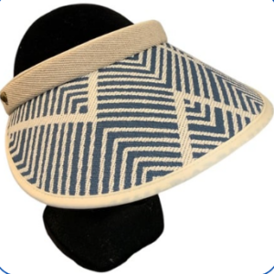 Visière Bleu et Beige, Le voyage en Panier