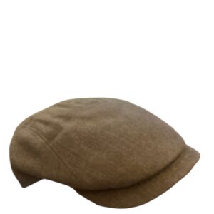 Casquette droite Fléchet en 100% lin mastic avec visière prononcée pour homme été – fabrication italienne