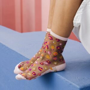 Chaussettes transparentes femme roses Horseshoe Bend, élégantes et légères