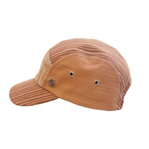 casquette baseball forme ovale rouille et beige