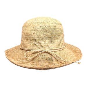 Chapeau cloche paille crocheté Fiebig