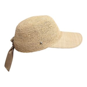 Casquette raphia crocheté Le Voyage en Panier