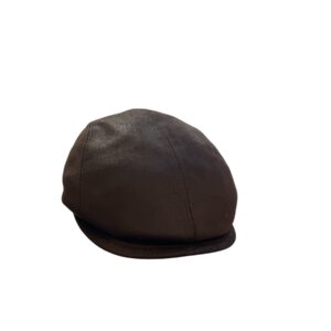 Casquette droite Fléchet homme en simili cuir marron