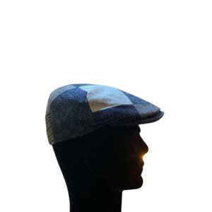 Casquette plate patchwork cuir Fléchet fabrication italienne