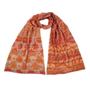 Étole Létol Gisèle Orange en coton bio