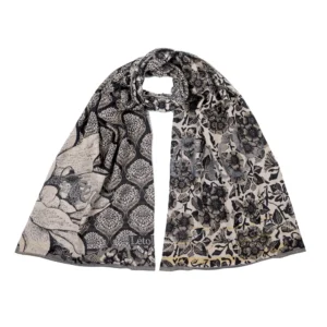 Étole Létol Louise Noir en coton bio