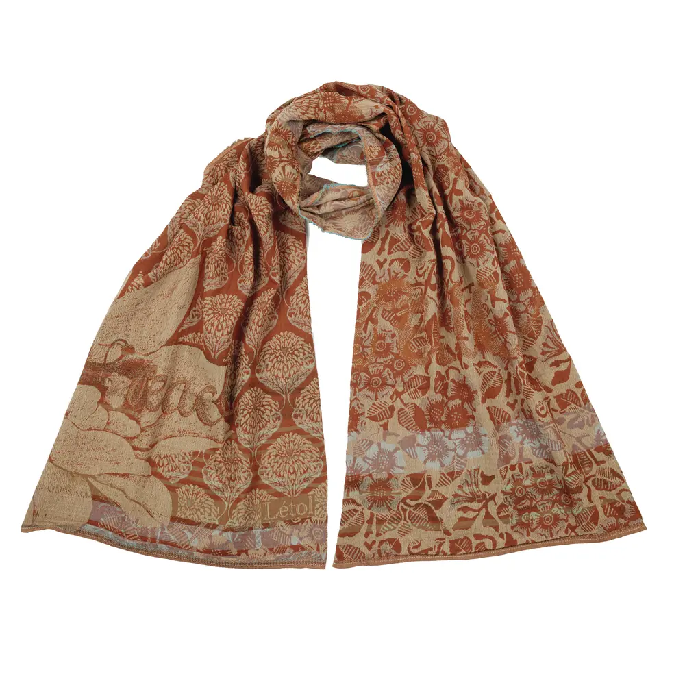 Étole Létol Louise Pain d’épices en coton bio