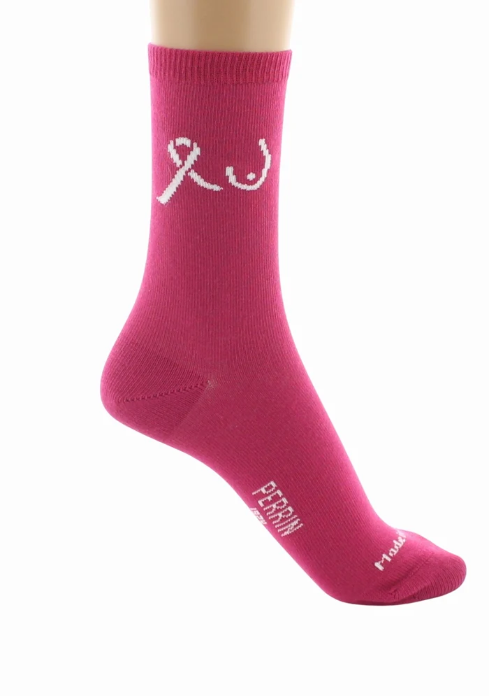 Chaussettes Octobre Rose Perrin 1924 roses en coton