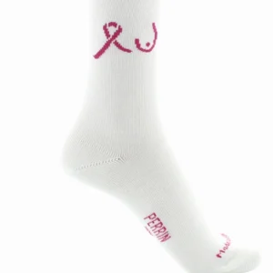 Chaussettes Octobre Rose Perrin 1924 blanches en coton